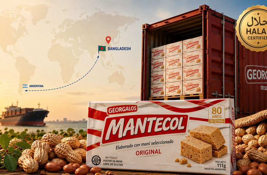 Con certificación Halal, Georgalos envió el primer contenedor de Mantecol a Bangladesh